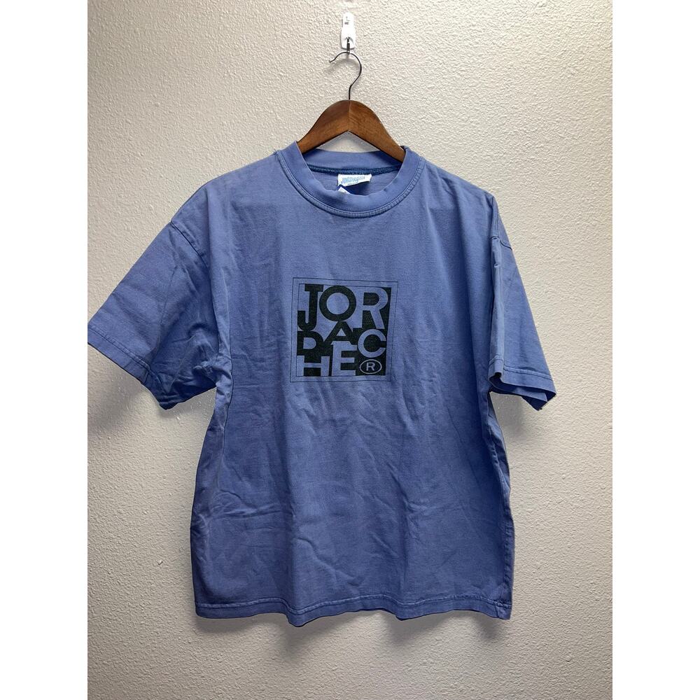 Vintage Jordache Jeanswear Shirt Orignal Blue Logo Graphic Tee 90s Medium